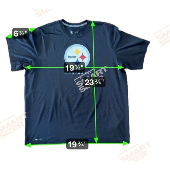 Pittsburgh Steelers Shirt 2XL Black Nike Dri-Fit NFL On Field Apparel Polyester - Picture 8 of 8